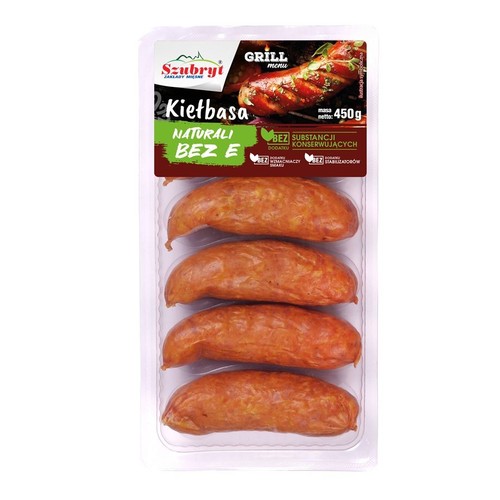 Grillowa kiełbasa „Naturalli” bez E Szubryt 450 g