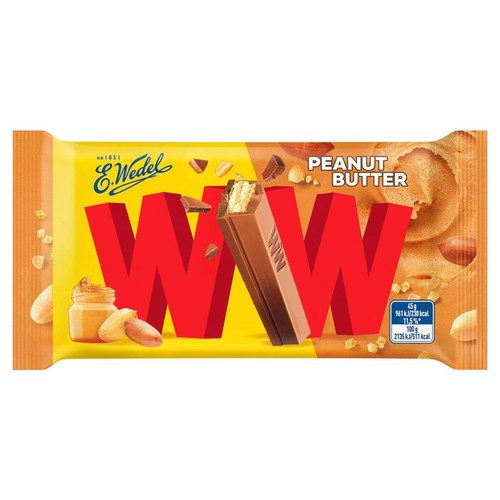 Wafelki przekładane nadzieniem peanut butter  WW 45 g