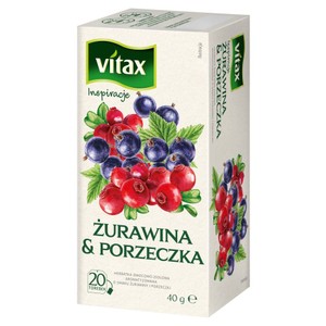 Herbata owocowa żurawina porzeczka Vitax 20 torebek