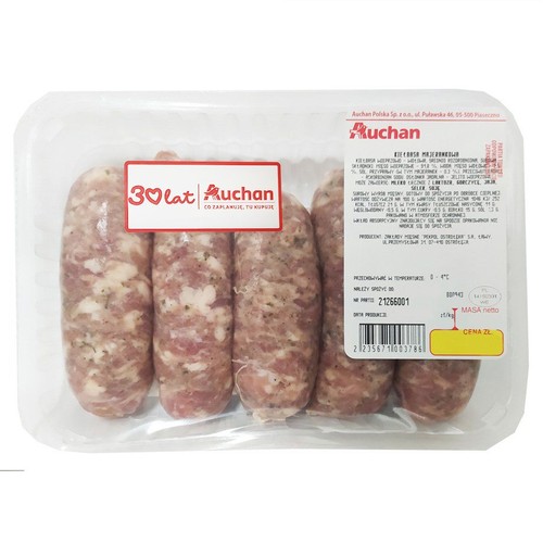 Kiełbasa majerankowa Auchan na wagę ok. 500 g