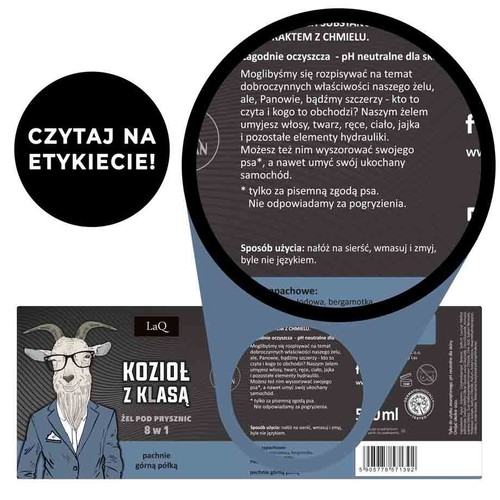 Żel pod prysznic 8 w 1 Kozioł z klasą LaQ 500 ml