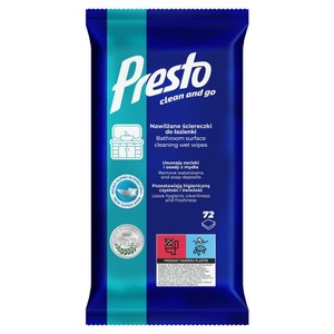 Ściereczki nawilżane do łazienki  Presto 72 sztuki