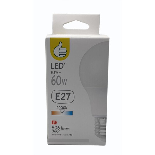 Żarówka LED E27 60W standard zimna Auchan 1 sztuka