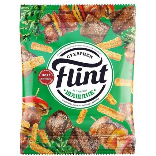 Sucharki pszenno żytnie o smaku szaszłyków Flint 70 g