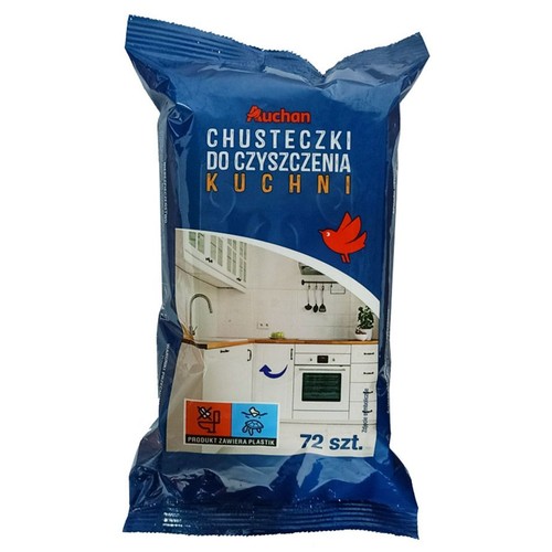 Chusteczki do czyszczenia kuchni Auchan 72 sztuki