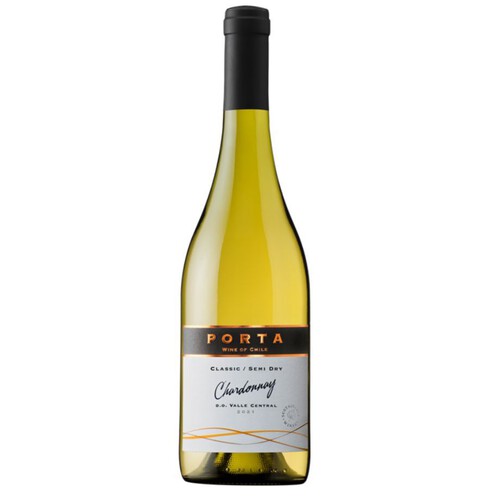 Wino Chardonnay białe półwytrawne alk.12.5% obj. Porta 750 ml