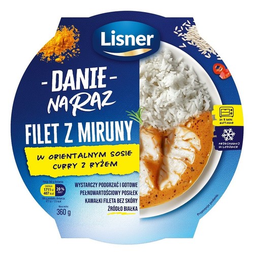 Danie na raz Filet z miruny z ryżem Lisner 360 g