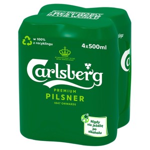 Piwo jasne Premium Pilsner Carlsberg 4 x 500 ml
