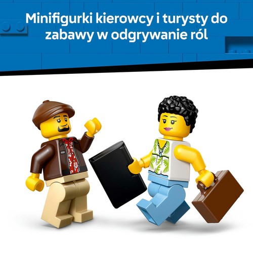 City Żółta taksówka 60487, model samochodu z dwiema minifigurkami LEGO 1 sztuka