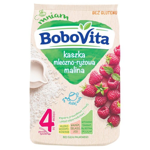 Kaszka mleczno-ryżowa malina po 4 miesiącu BoboVita 230 g