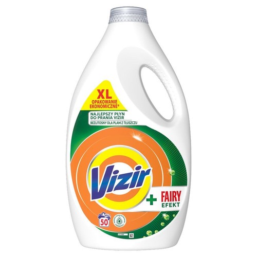 Płyn do prania + Fairy Efekt 50 prań Vizir 2,25 l