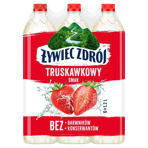 Napój niegazowany o smaku truskawkowym Żywiec Zdrój 6 x 1.2 l