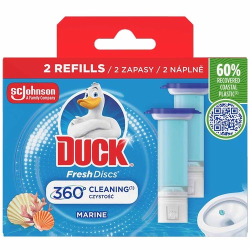 Żelowe krążki do WC o zapachu morskim zapas Duck  2 sztuki
