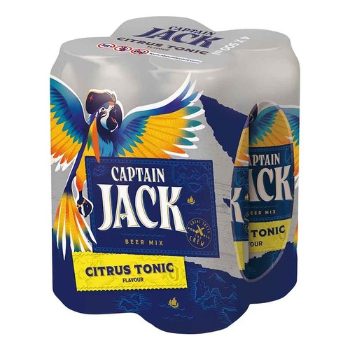Piwo smakowe Citrus Tonic alk. 6,0% obj. Captain Jack 4 x 500 ml
