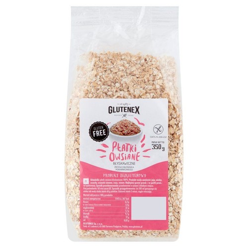 Płatki owsiane błyskawiczne, bezglutenowe Glutenex 350 g
