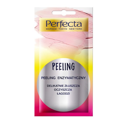 Saszetka Perfecta Peeling Enzymatyczny. Produkt do pielęgnacji skóry, który delikatnie złuszcza i oczyszcza.