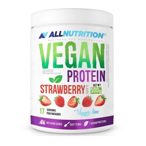 Vegan Protein truskawka Allnutrition 500 g