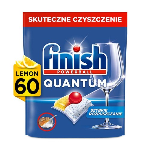 Kapsułki do zmywarki Quantum lemon   Finish 60 kapsułek