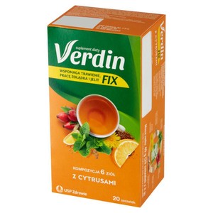 Herbata kompozycja 6 ziół z cytrusami Verdin 20 torebek