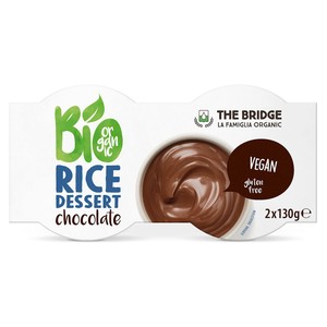 BIO Deser ryżowy o smaku czekoladowym   THE BRIDGE 2 x 130 g