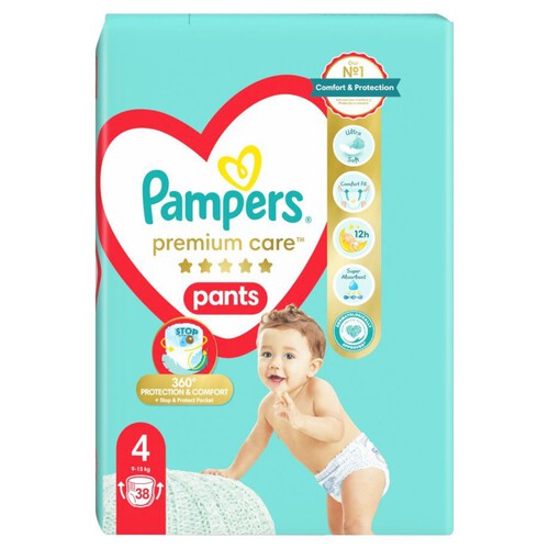 Premium Care Pieluchomajtk rozmiar 4 Pampers 38 sztuk