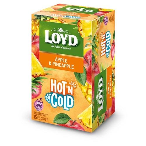 Herbata owocowa Hot&Cold jabłko i ananas Loyd 15 torebek