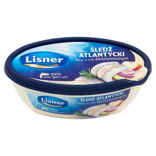 Filety śledziowe w sosie śmietanowym. Lisner 280 g