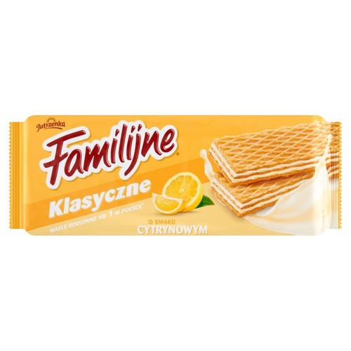 Wafle przekładane kremem o smaku cytrynowym Jutrzenka 180 g