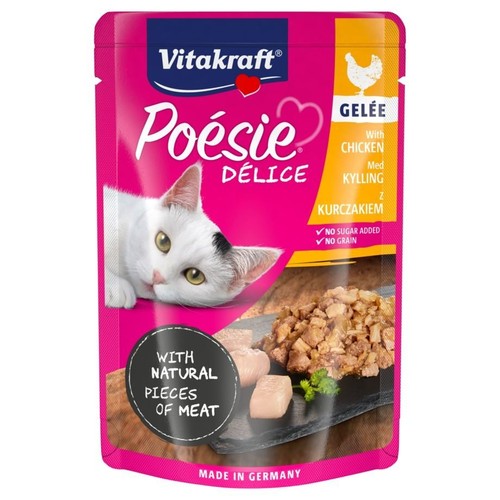 Mokra karma dla kotów Poesie Delice z kurczakiem Vitakraft 85 g