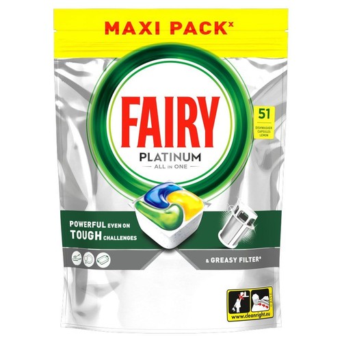 Kaspułki do zmywarki Platinum All in One    FAIRY 51 kapsułek