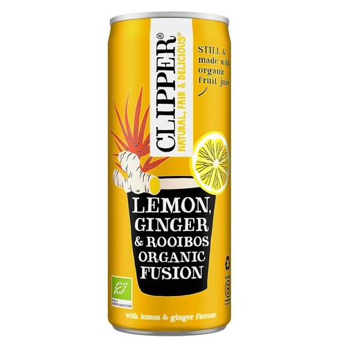 BIO Napój owocowy z rooibos o smaku imbir - cytryna Clipper 250 ml