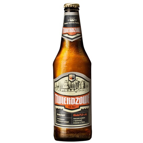 Piwo jasne Twierdzowe lager alk. 4,5% obj. Browar Zamkowy  500 ml