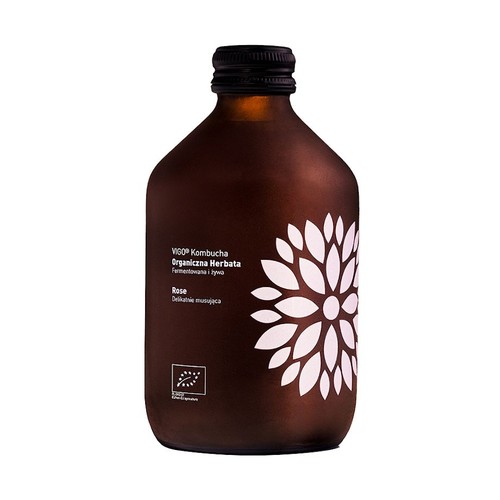 BIO kombucha z różą  Vigo 330 ml