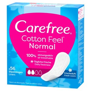 Wkładki higieniczne Cotton Feel Normal  świeży zapach Carefree 56 sztuk
