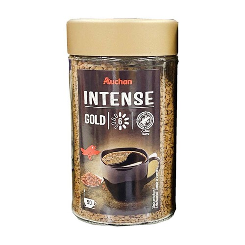 Kawa rozpuszczalna Intense Gold intensywność 6/10 Auchan 100 g