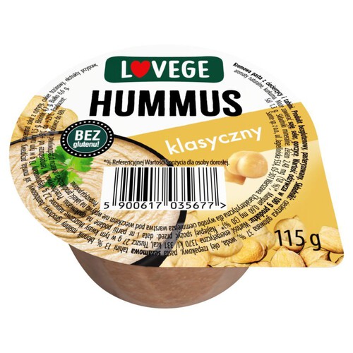 Kremowa pasta z ciecierzycy hummus I love vege 125 g