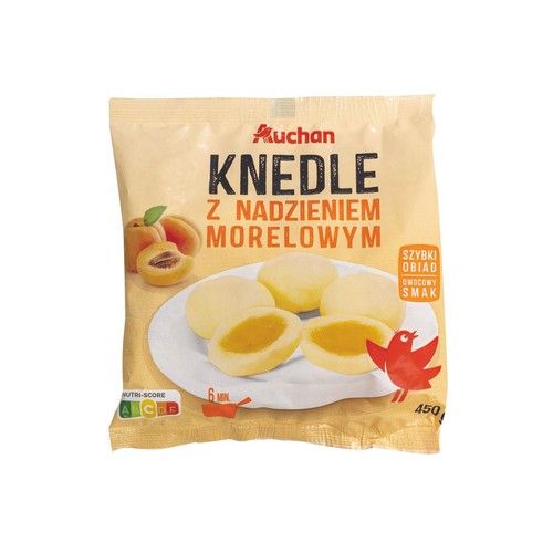Knedle z nadzieniem morelowym Auchan 450 g