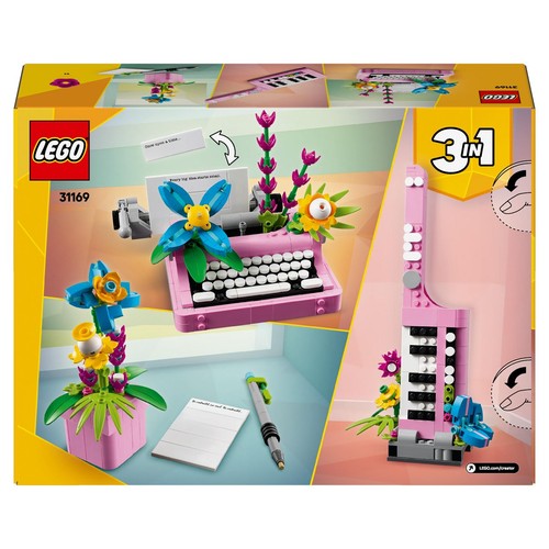 Creator 3 w 1 Maszyna do pisania z kwiatami 31169 LEGO 1 sztuka