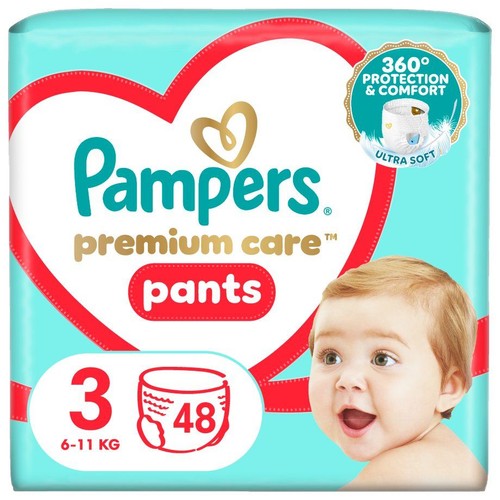 Premium Care Pieluchomajtki rozmiar 3 Pampers 48 sztuk