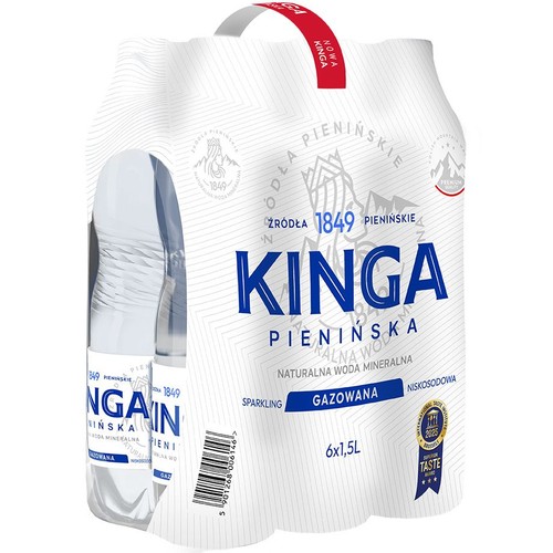 Woda mineralna gazowana Kinga Pienińska 6 x 1,5 l