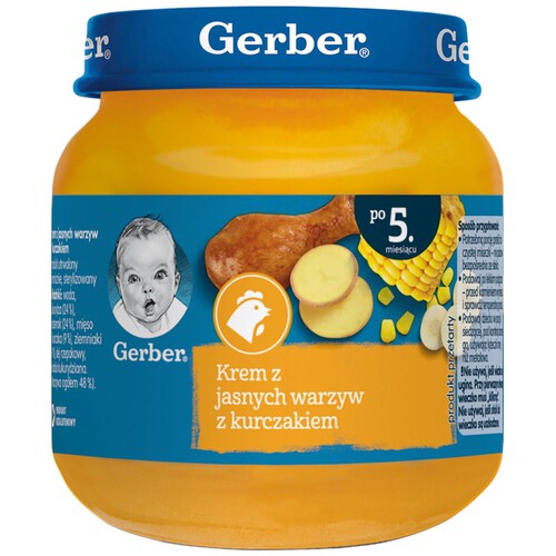 Krem z jasnych warzyw z kurczakiem Gerber 125 g