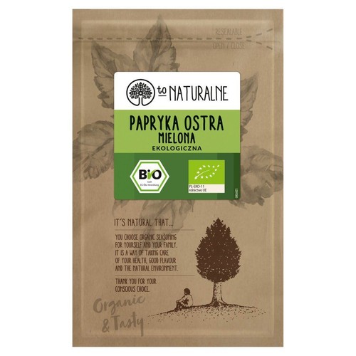 BIO Ekologiczna papryka ostra mielona To Naturalne 15 g