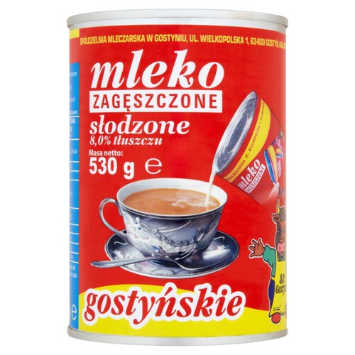 Mleko zagęszczone słodzone 8% SM Gostyń 530 g