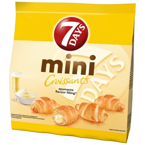 Mini croissants z nadzieniem o smaku włoskiego wina musującego 7 Days 185 g