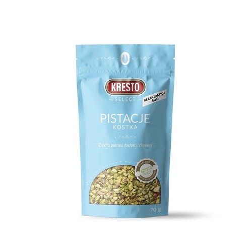 Drobno krojone pistacje Kresto Select, 70 g. Bez dodatku soli.