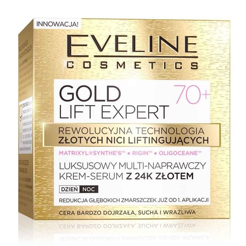 Gold Lift Expert multi-naprawczy krem-serum 70+ EVELINE COSMETICS 50 ml