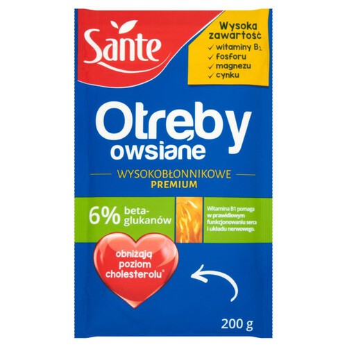 Otręby owsiane wysokobłonnikowe Premium Sante 200 g