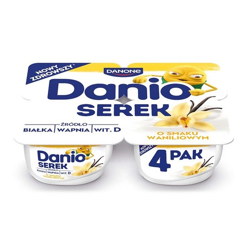 Danio Serek multipack waniliowy Danone 4 x 130 g