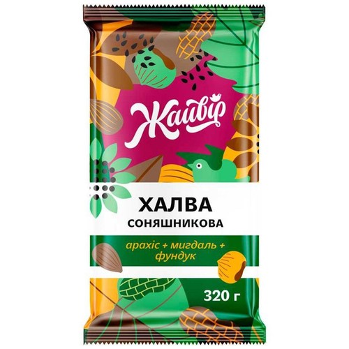 Chałwa słonecznikowa mieszanka orzechowa Jaivir 320 g