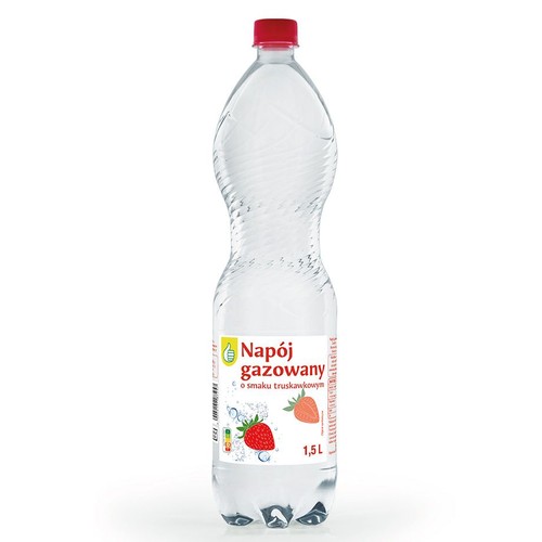 Napój gazowany o smaku truskawkowym  Auchan 1,5 l